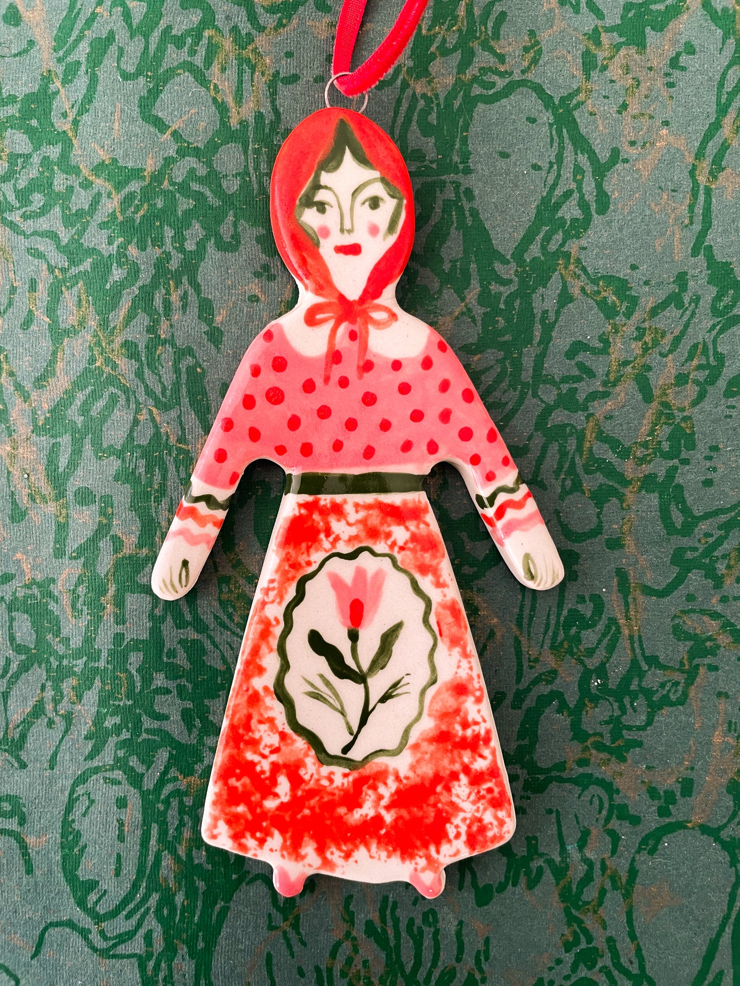 Folk lady ornament