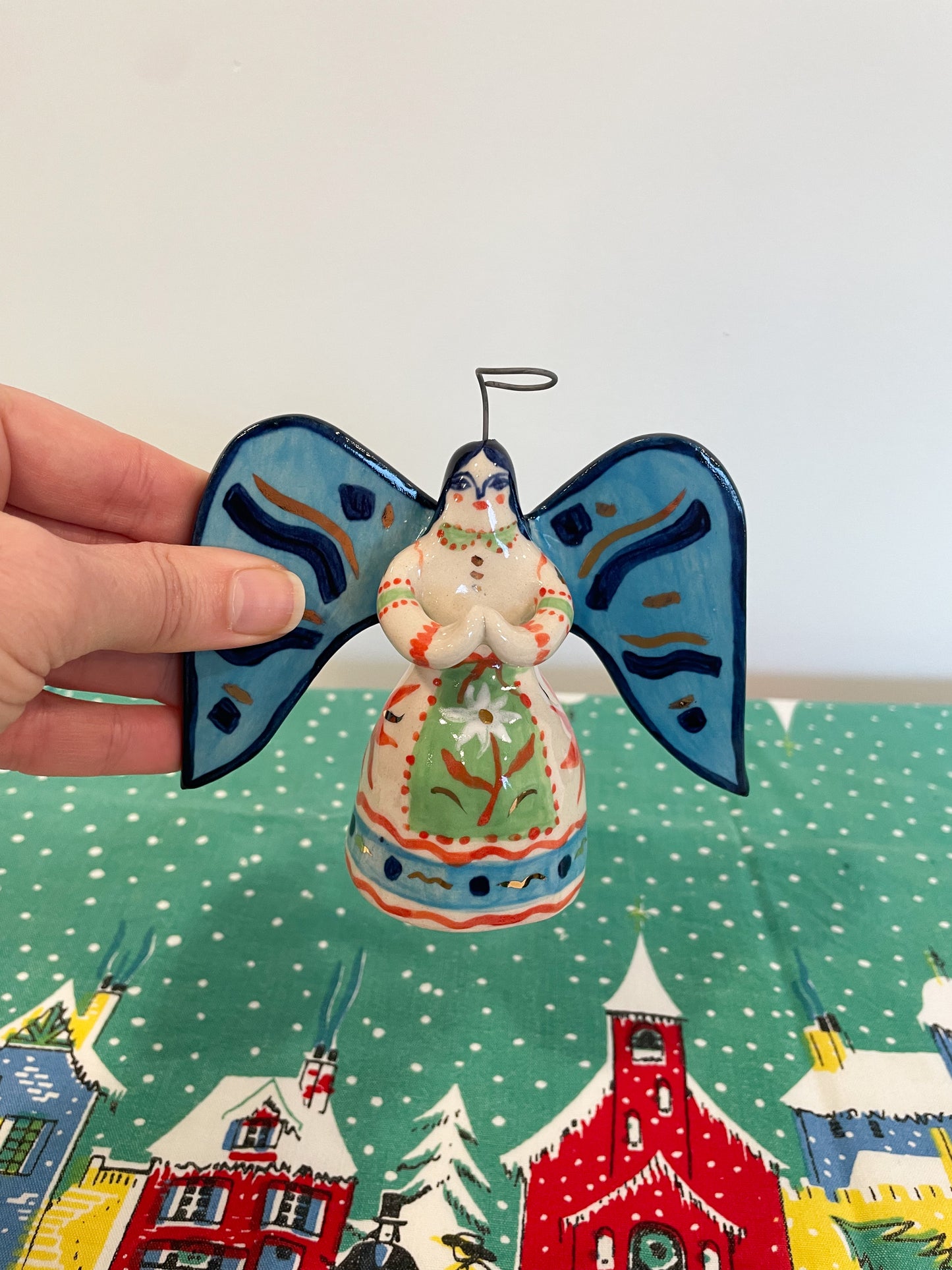 Folk Angel Bell w/22k gold