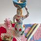 Witch tea light sculpture ~majolica