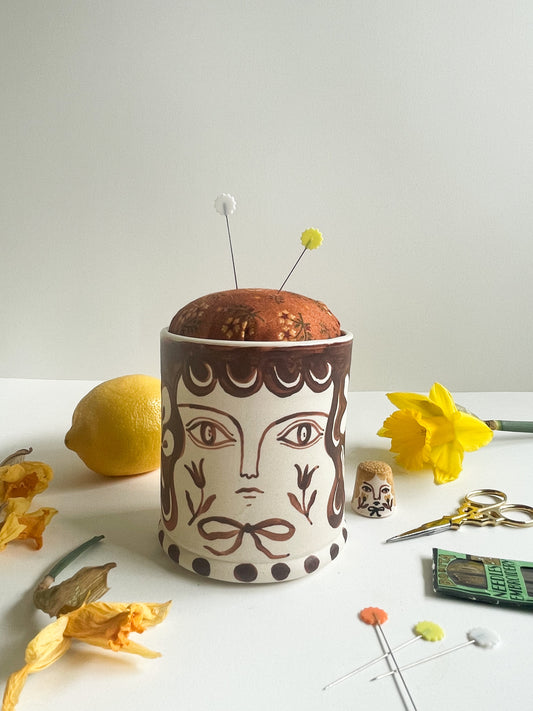 Pin cushion tumbler