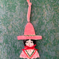Christmas witch ornament~pink