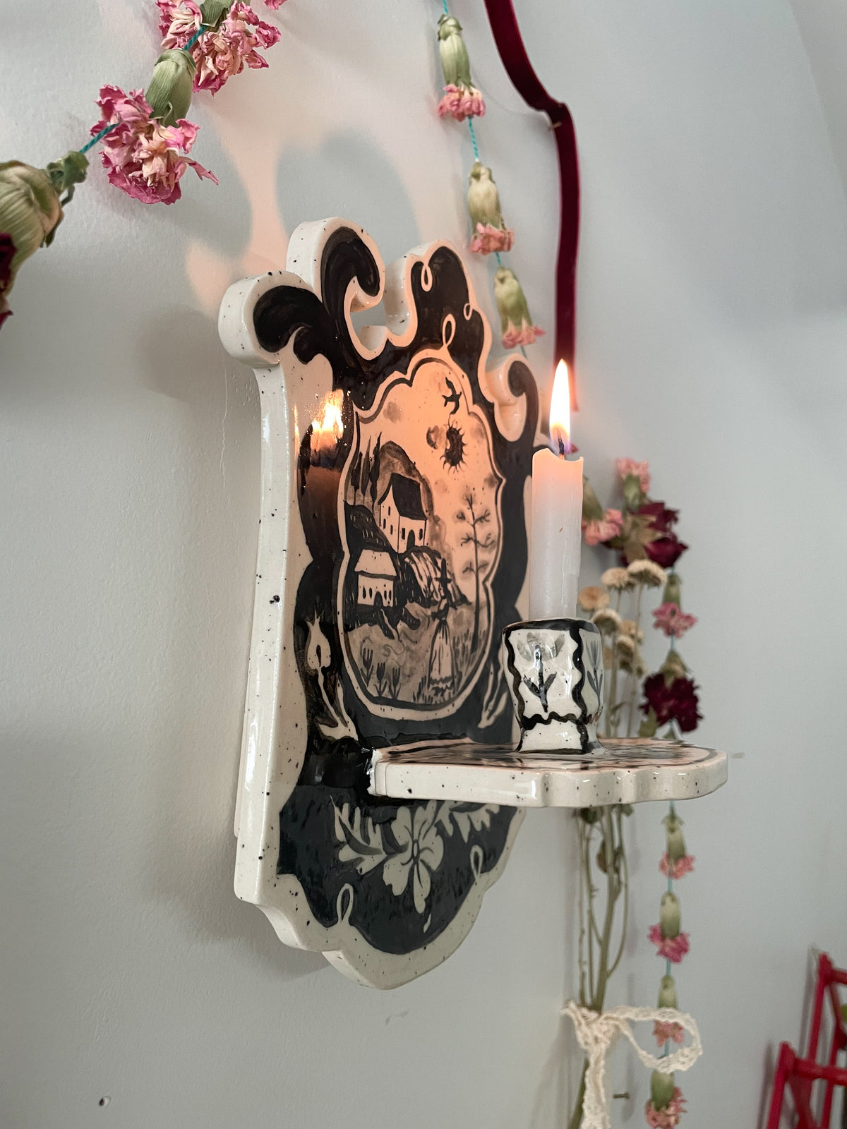 Decorative wall sconce~ landscape