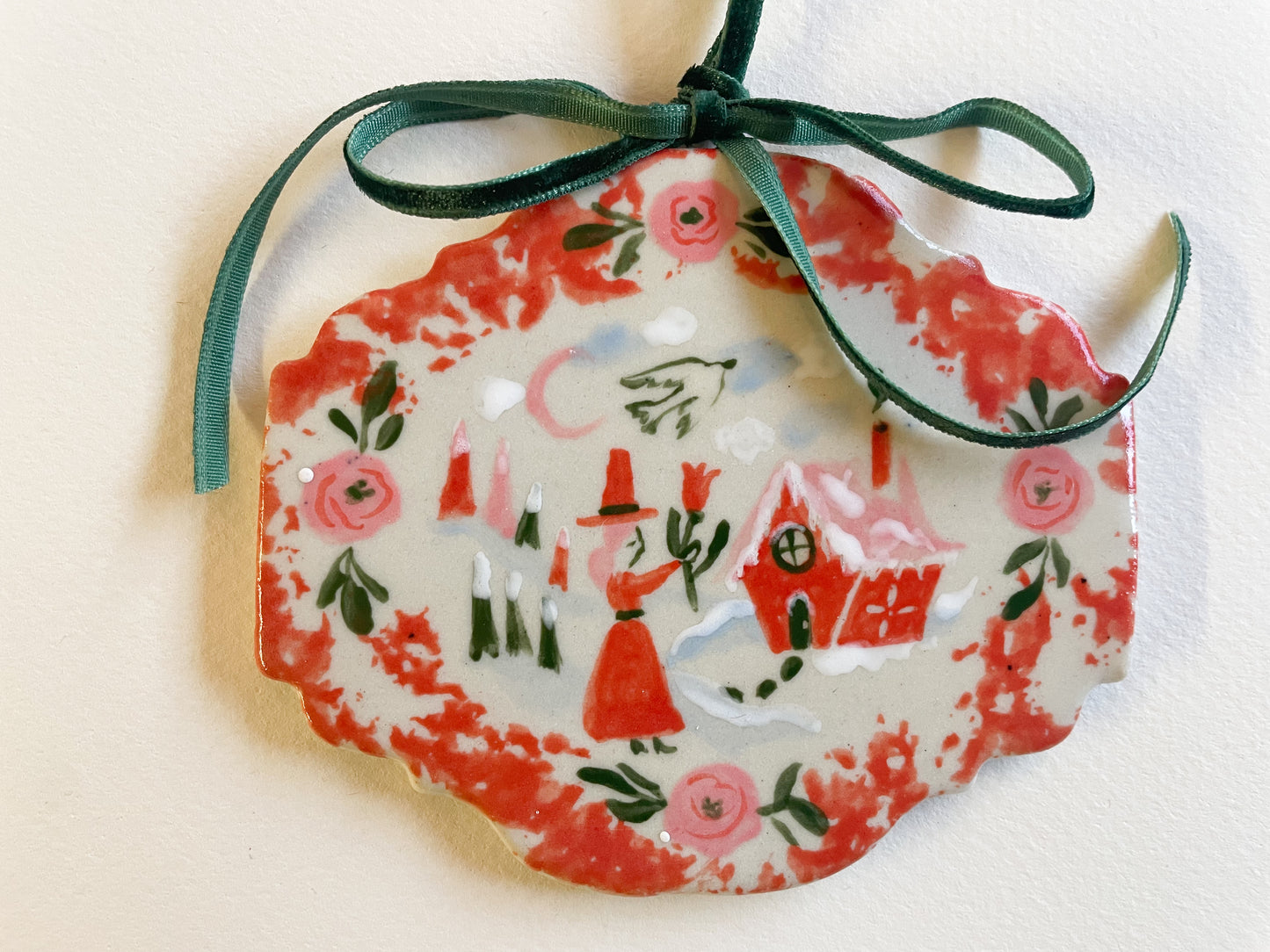 Folk platter ornament