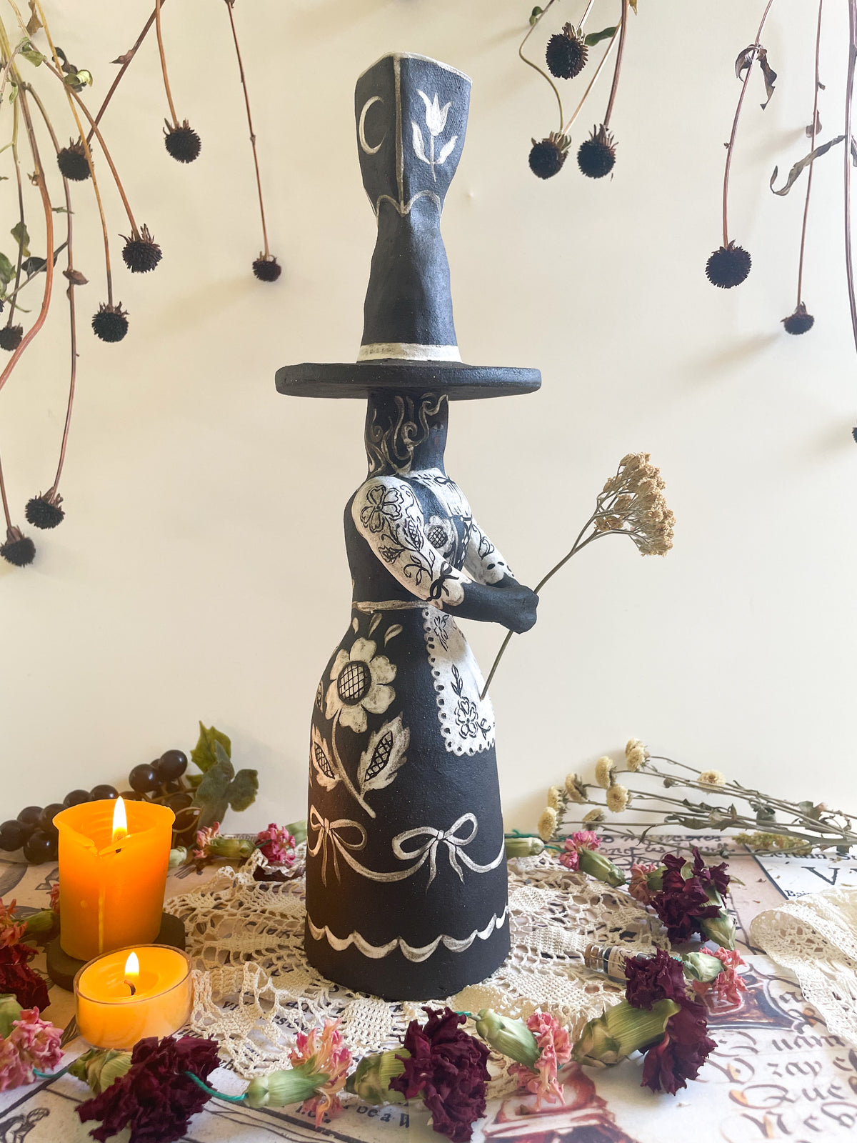 Black magic witch candelabra