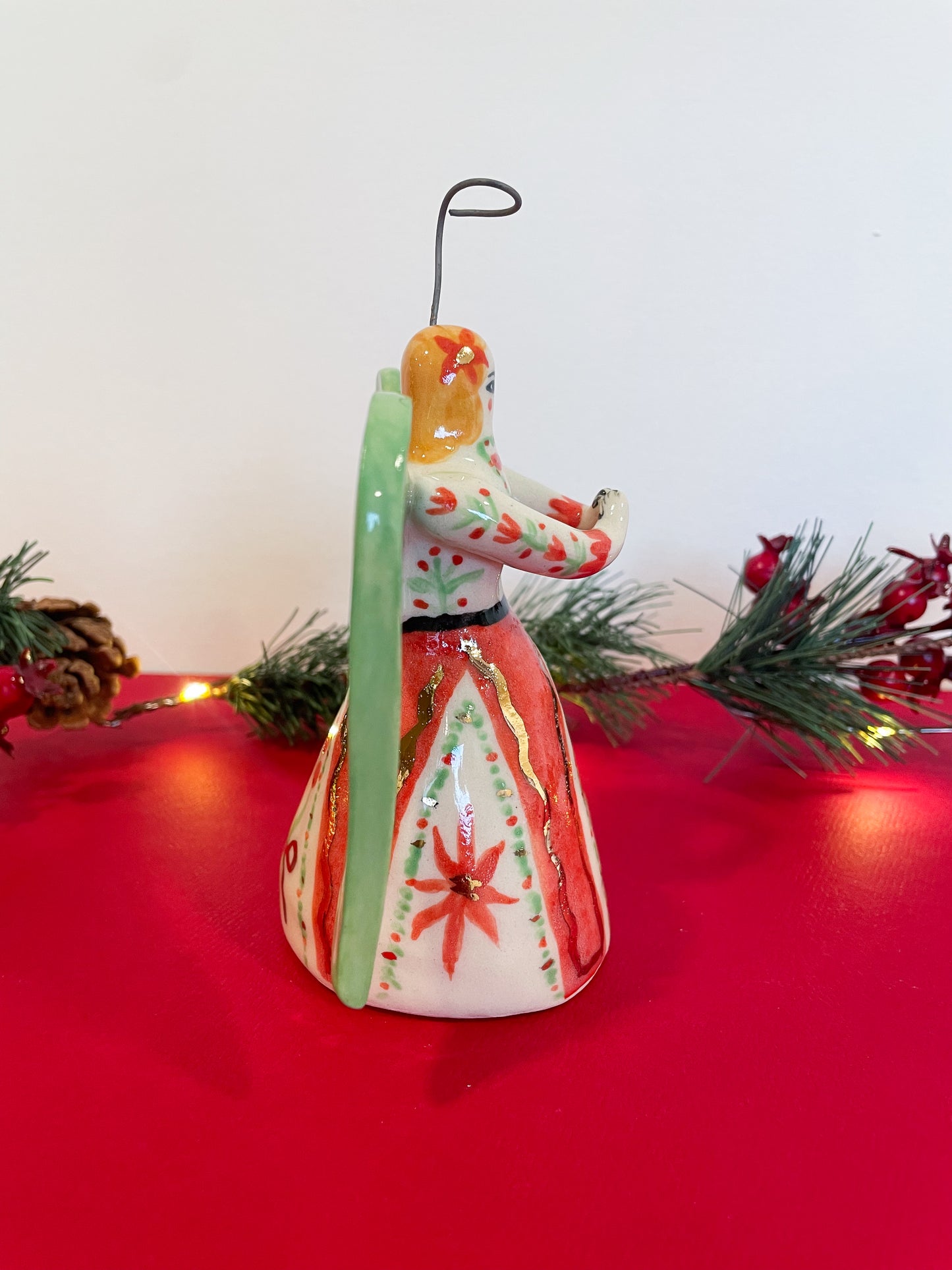 Folk Angel Bell w/22k gold