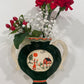 Folk scene wall vase