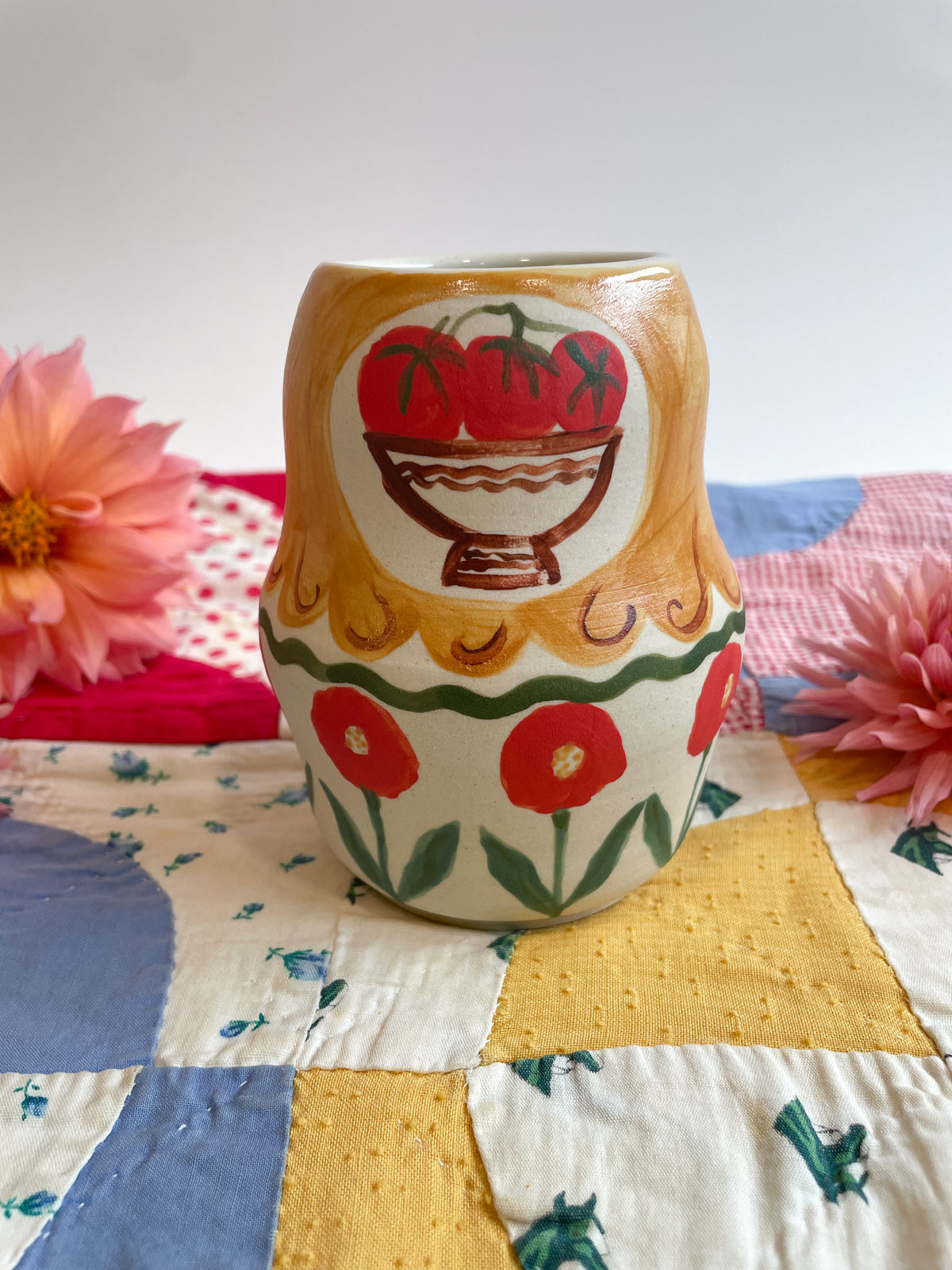 Folk people vase