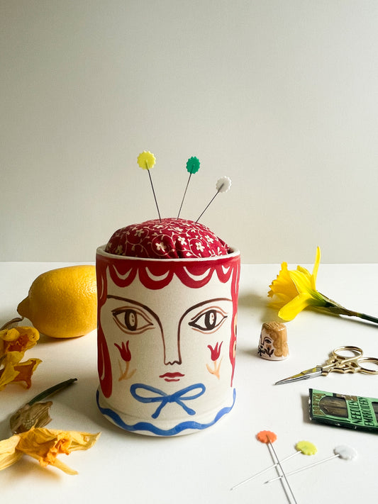 Pin cushion tumbler