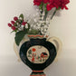 Folk scene wall vase
