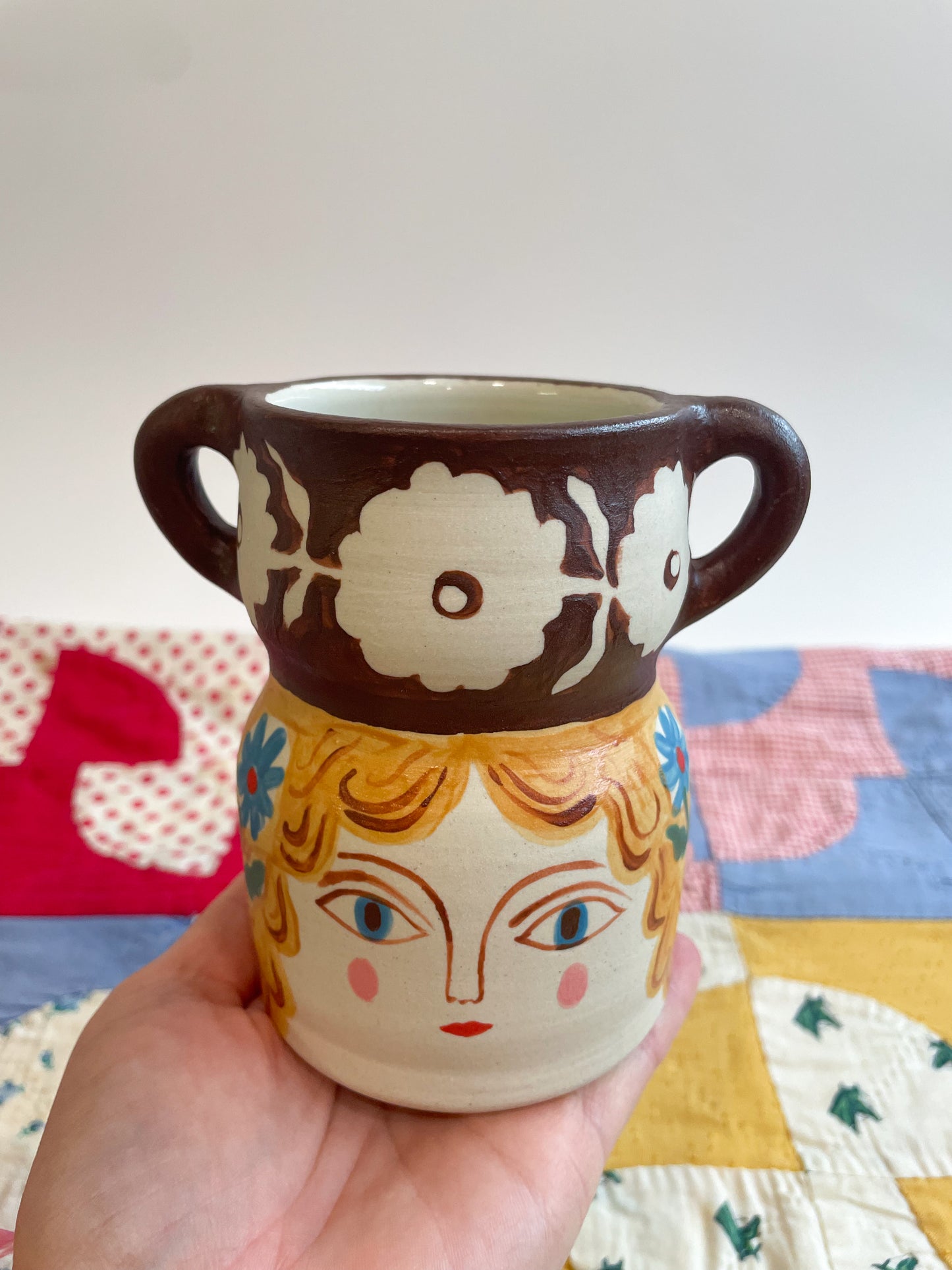 Folk people vase