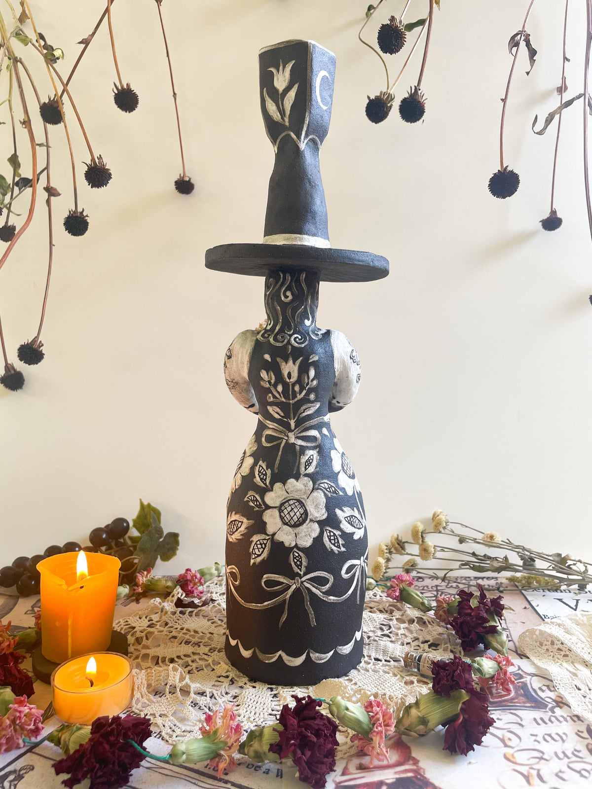 Black magic witch candelabra