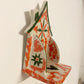 Folk cottage shelf~red