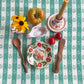 Scalloped small folk plate