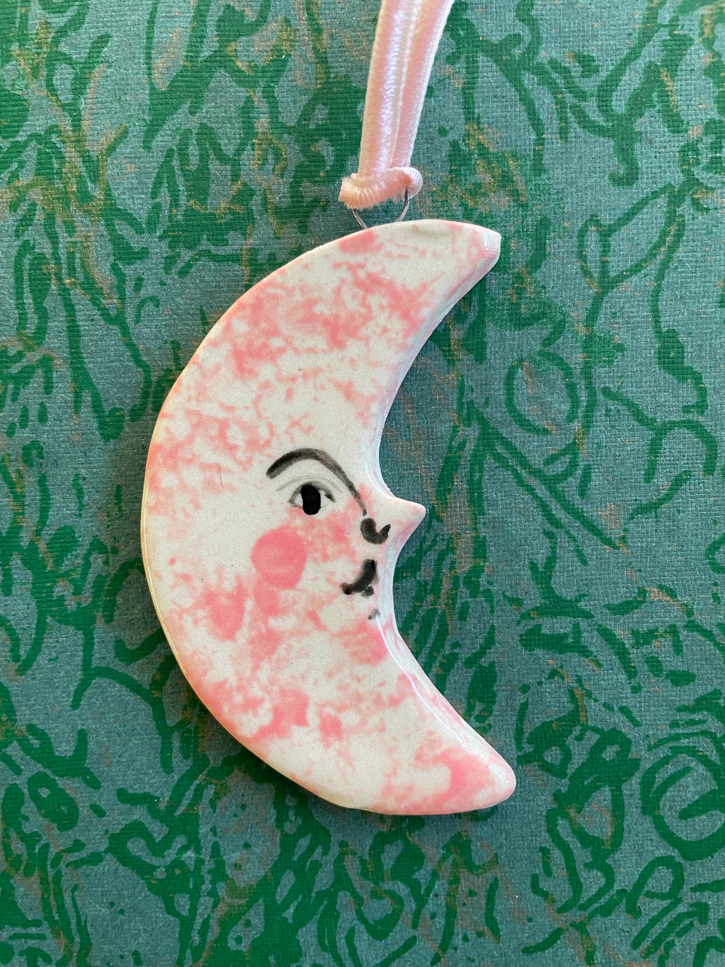 Moon ornament~pink/yellow