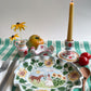 Fluted folk scene platter