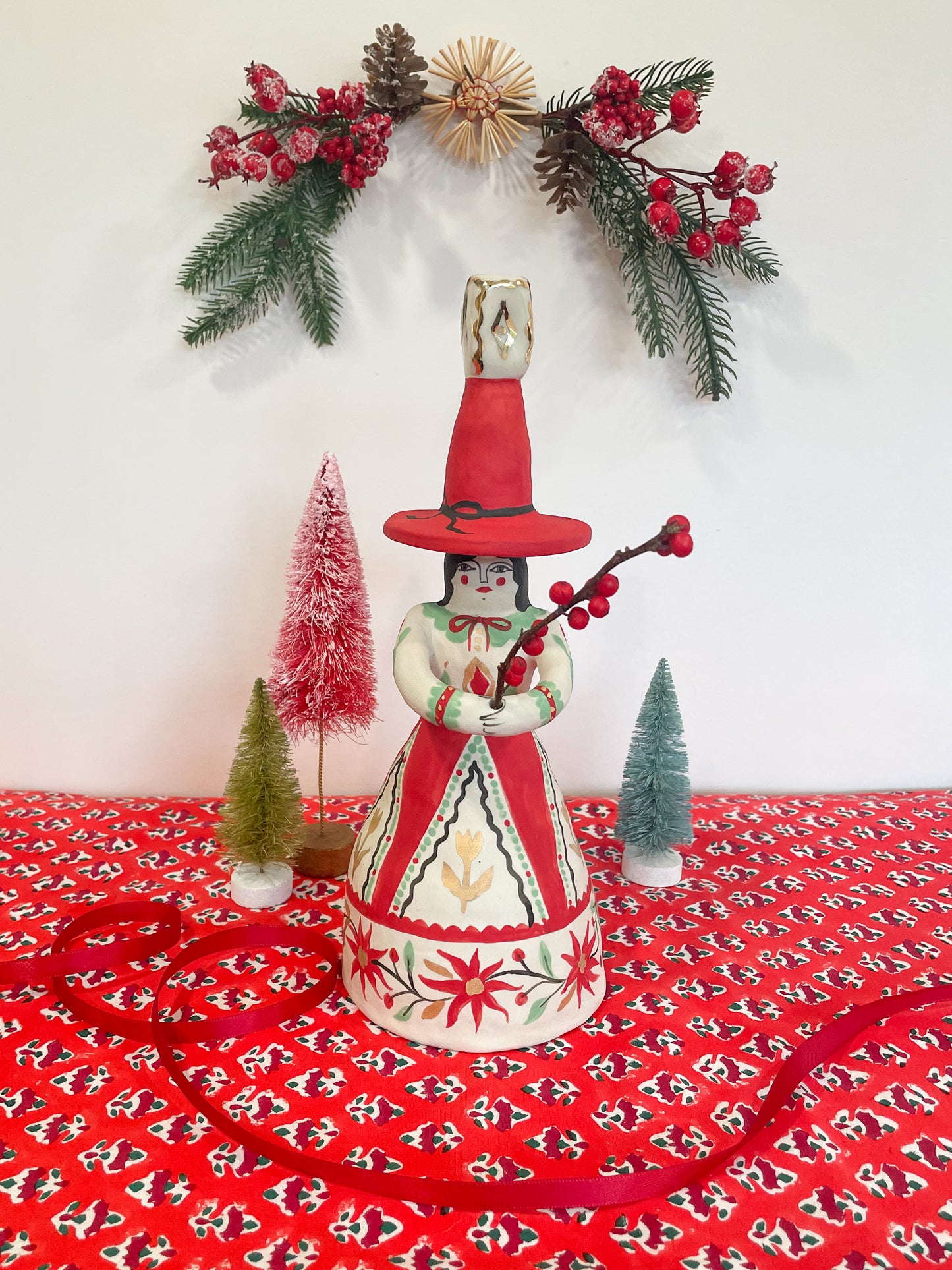 Folk Witch Figurine w/22kgold