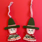 Christmas witch ornament~green