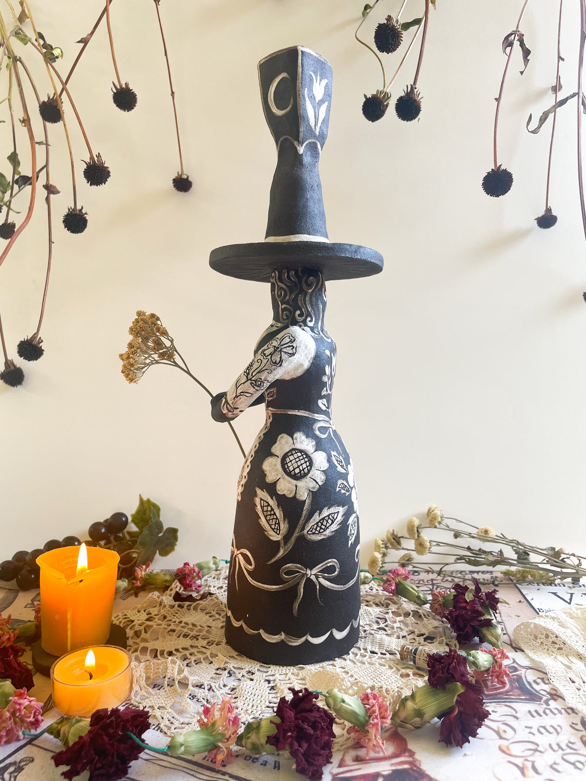 Black magic witch candelabra