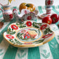 Scalloped small folk plate
