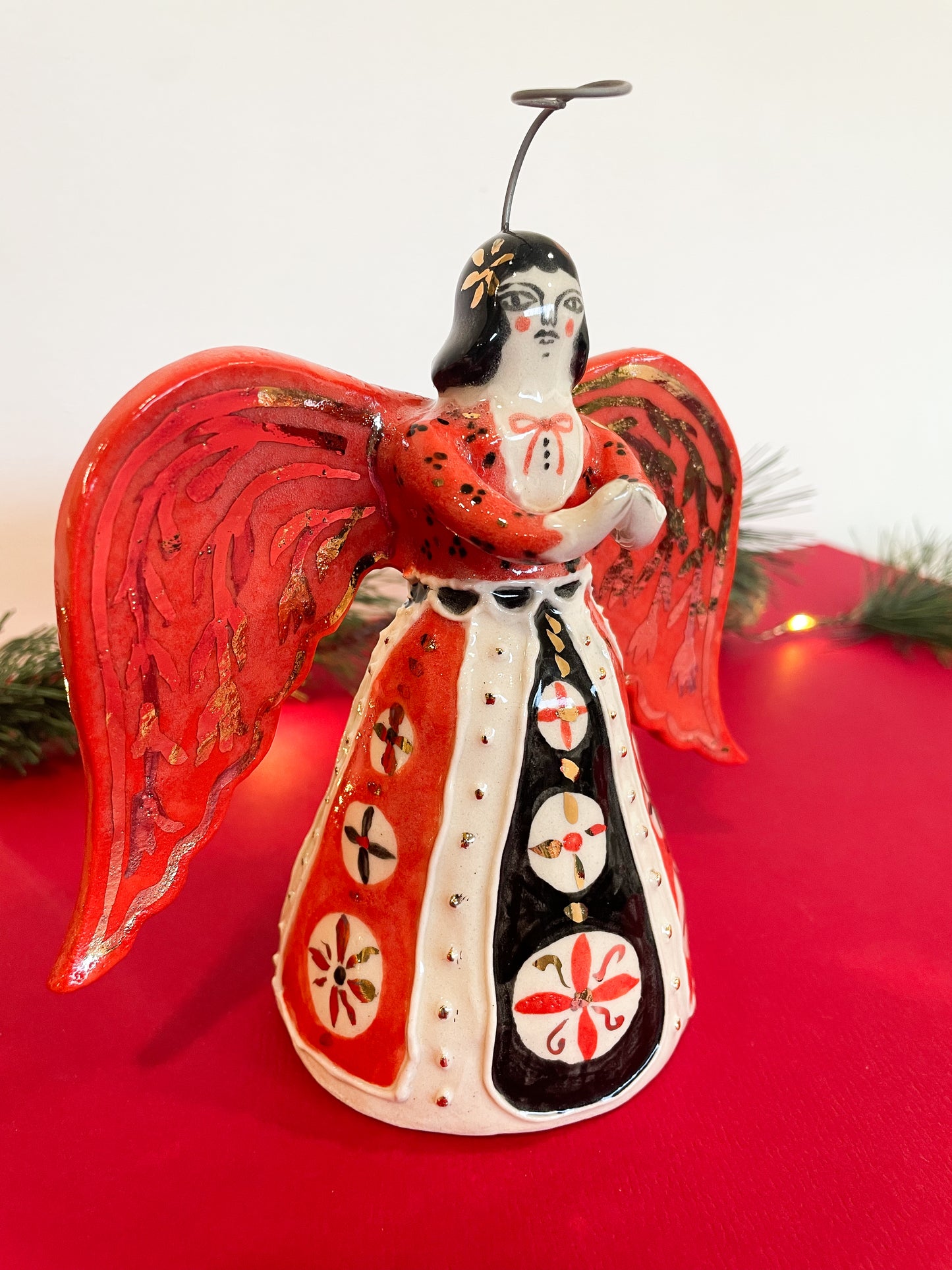 Folk Angel Bell w/22k gold