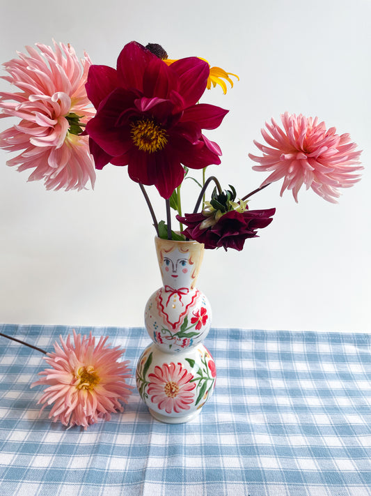 Folk People Vase~majolica