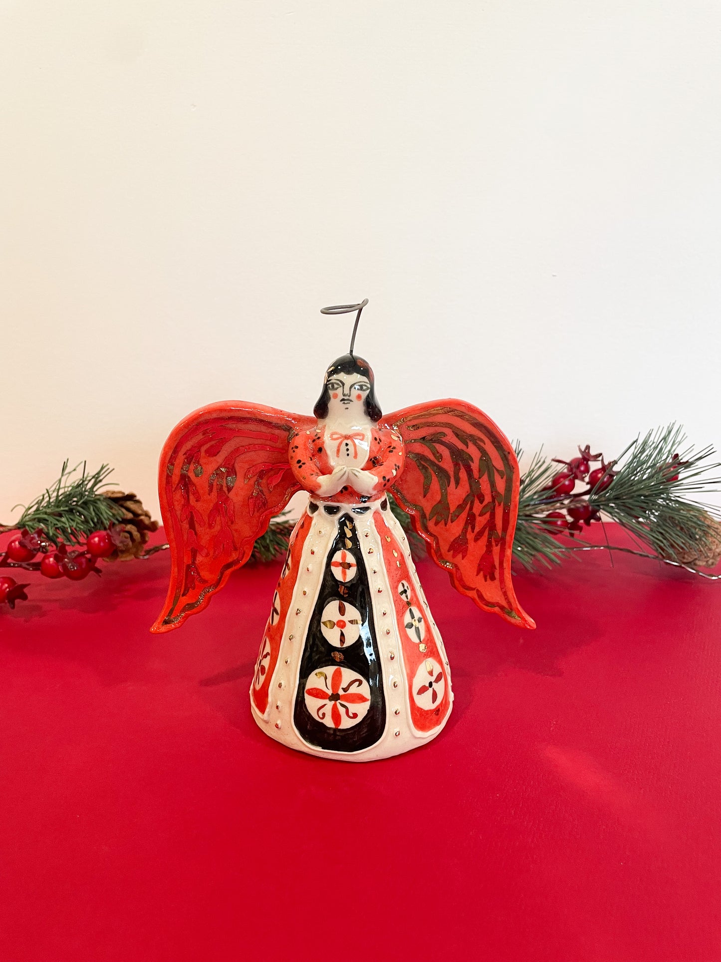 Folk Angel Bell w/22k gold