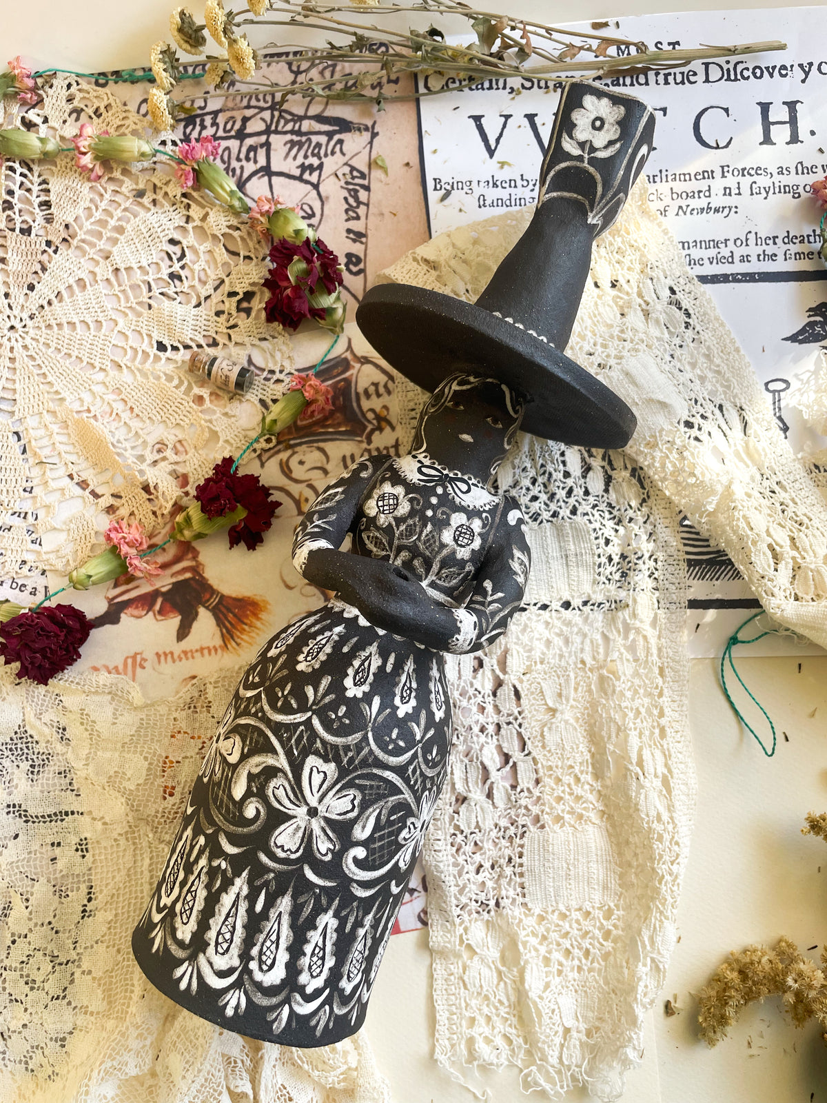 Black magic witch candelabra