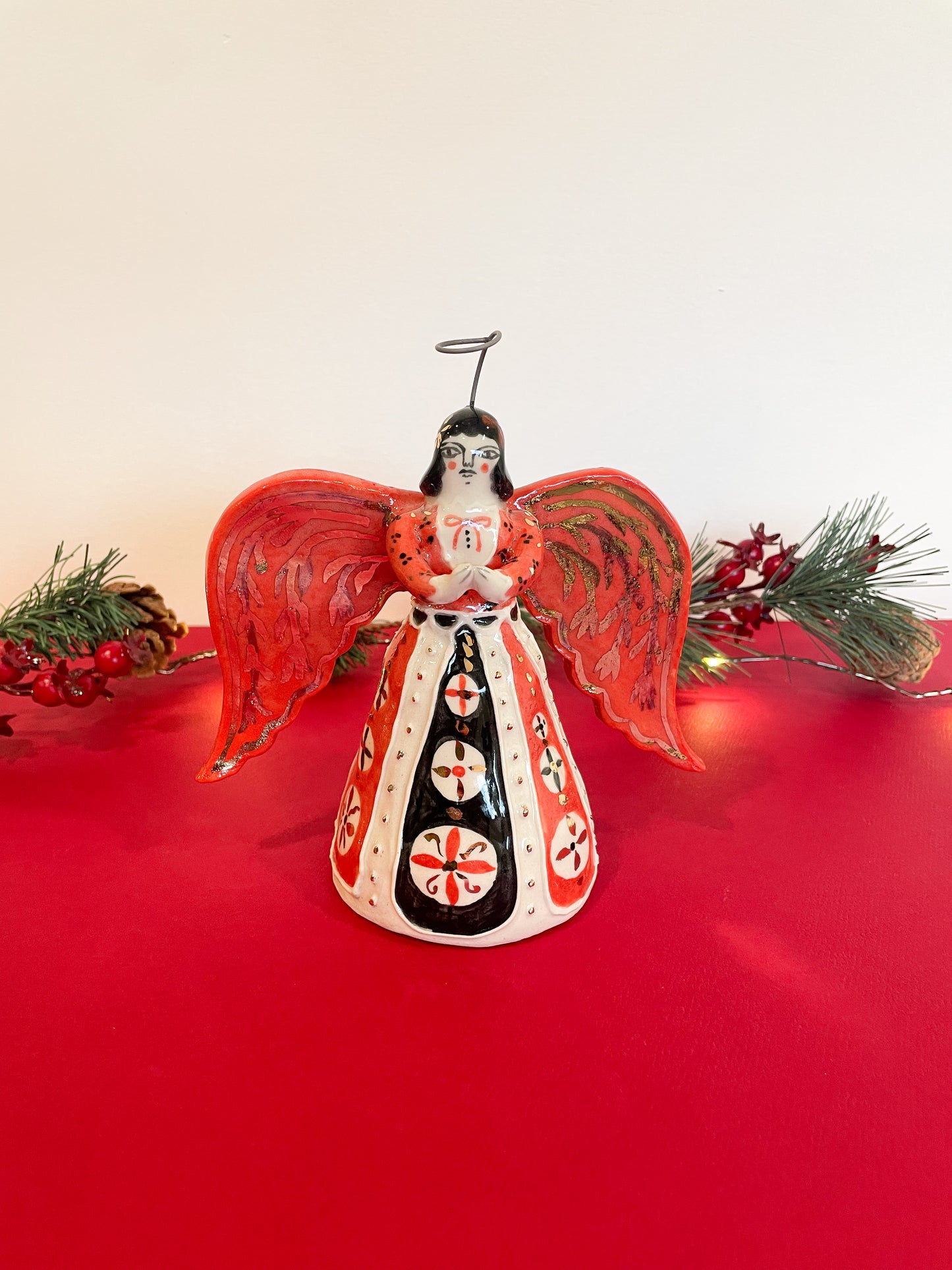 Folk Angel Bell w/22k gold