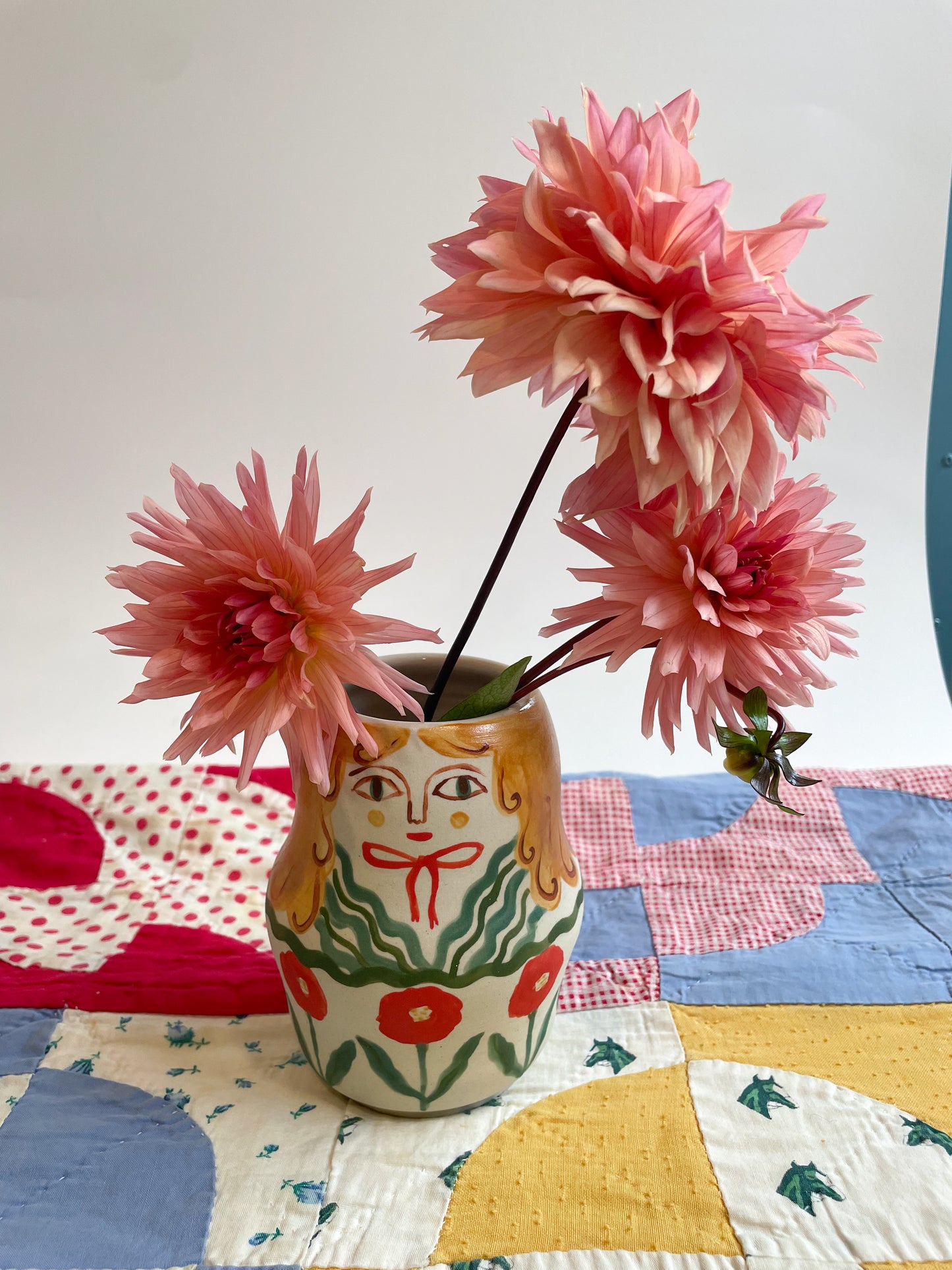 Folk people vase