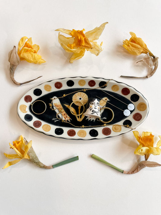 Folk trinket dish