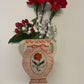 Folk rose wall vase