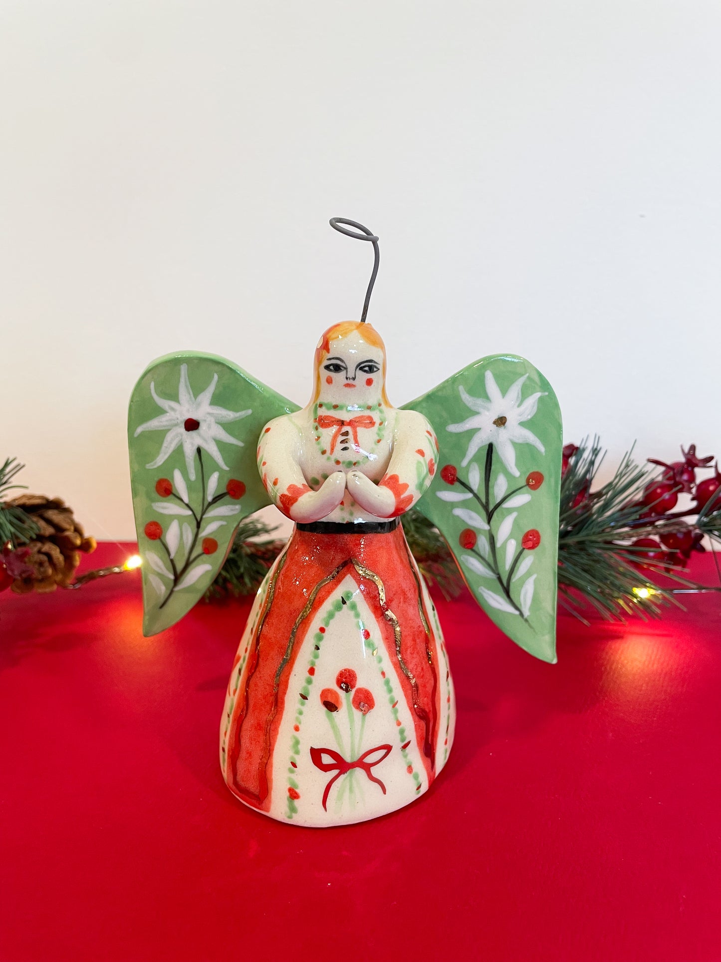 Folk Angel Bell w/22k gold