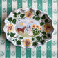 Fluted folk scene platter