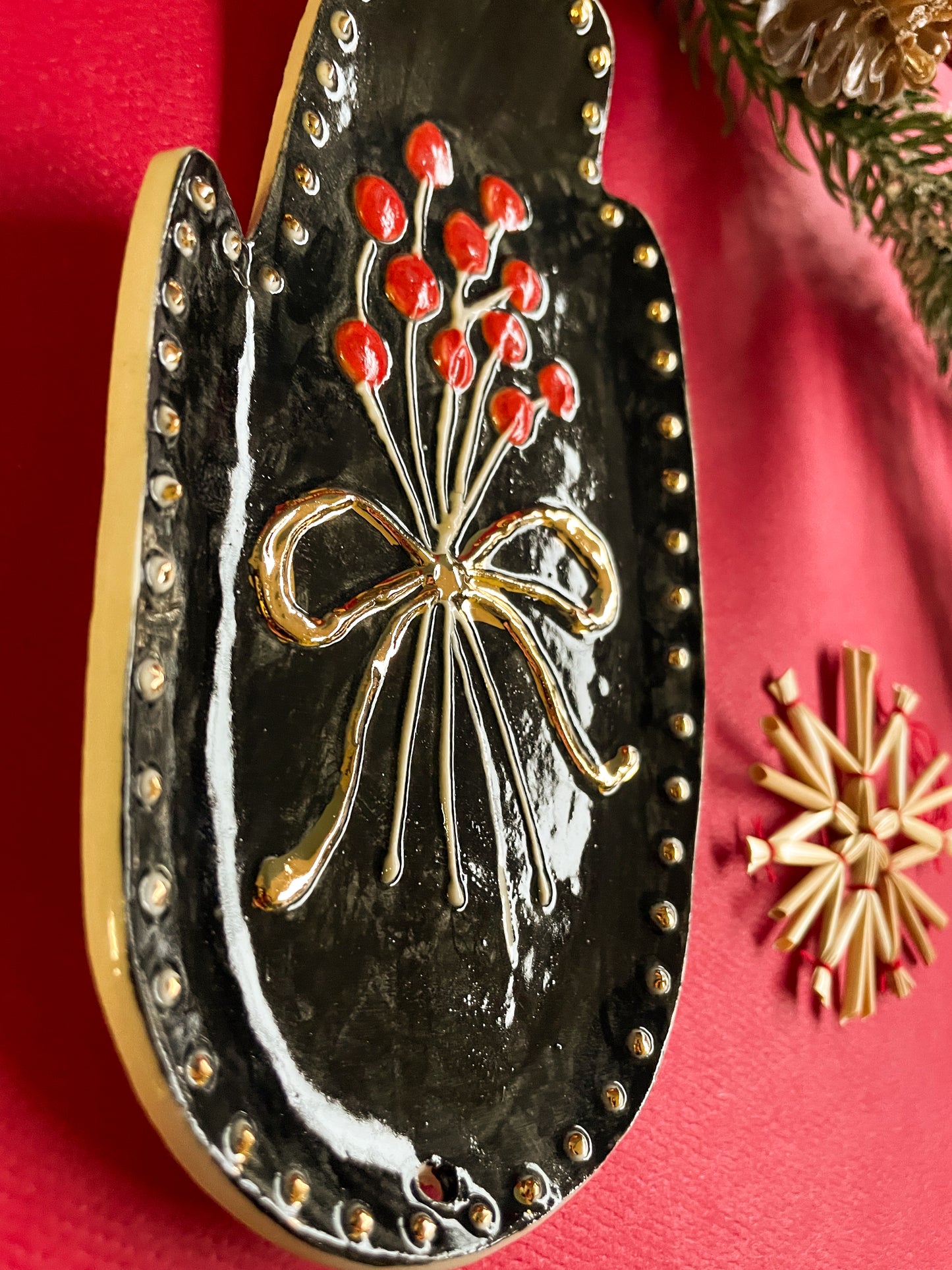 Hand Incense Burner w/24k gold