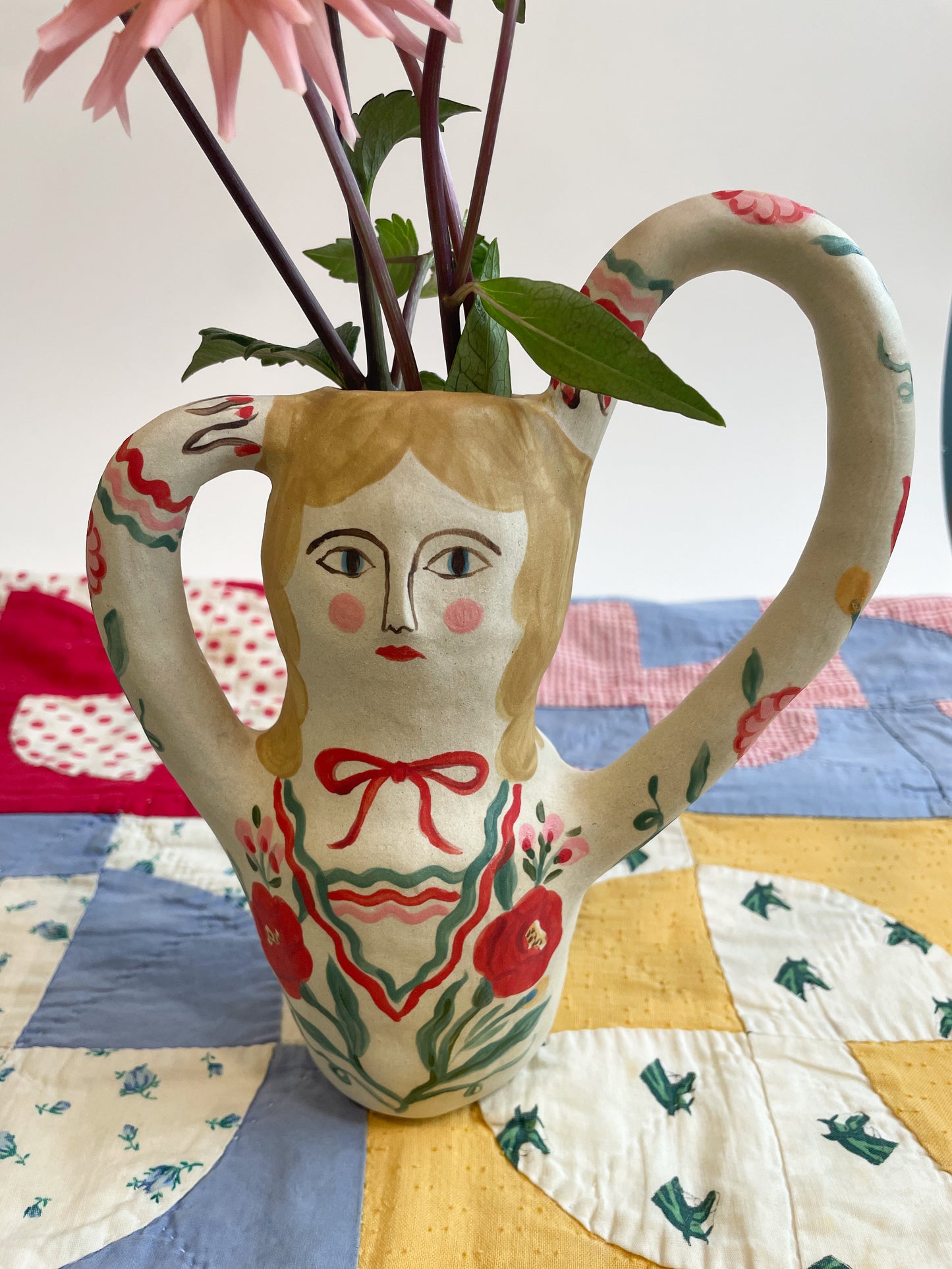 Folk people vase