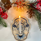 Folk bird wall candle w/22k gold