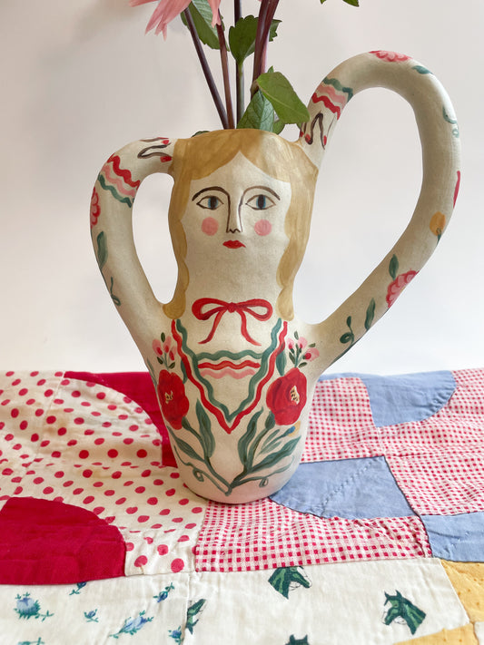 Folk people vase