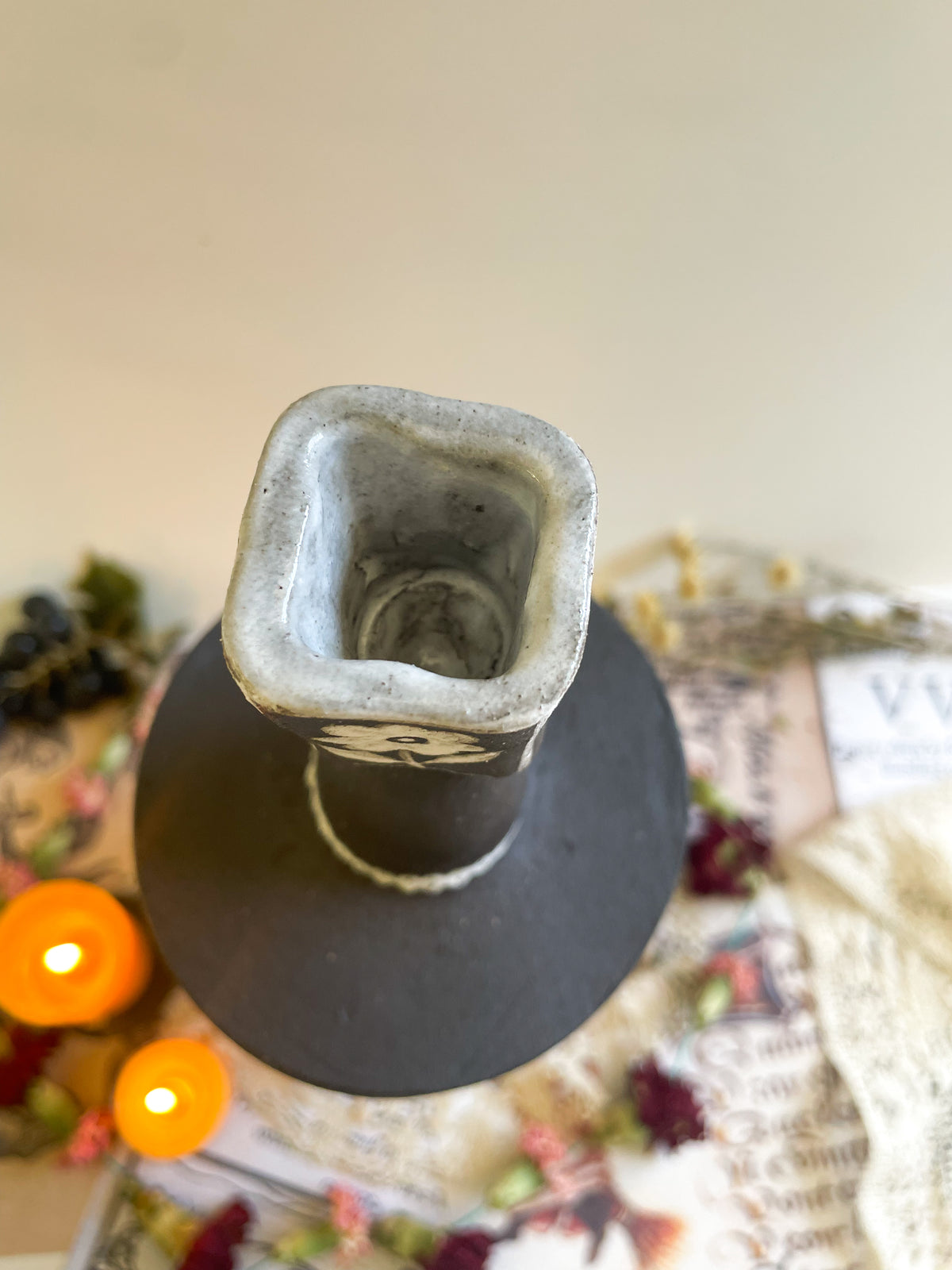 Black magic witch candelabra