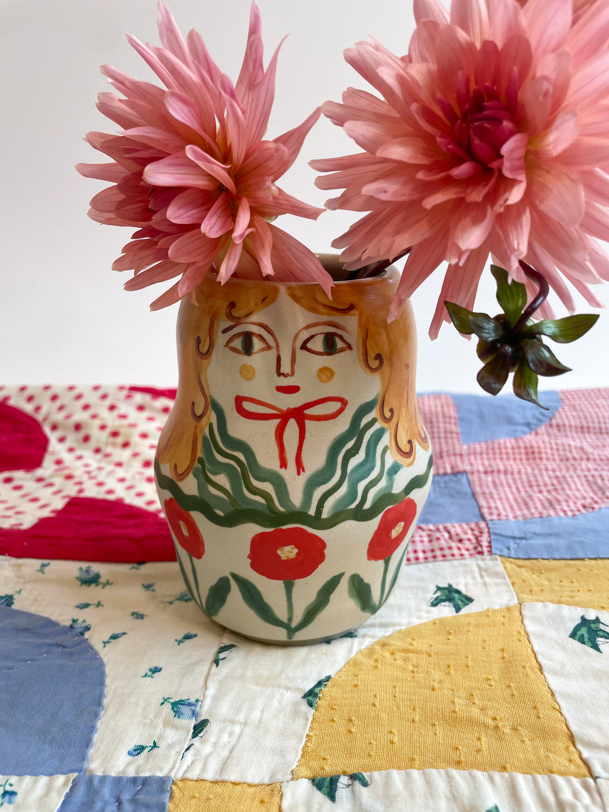 Folk people vase