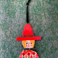 Christmas witch ornament~red
