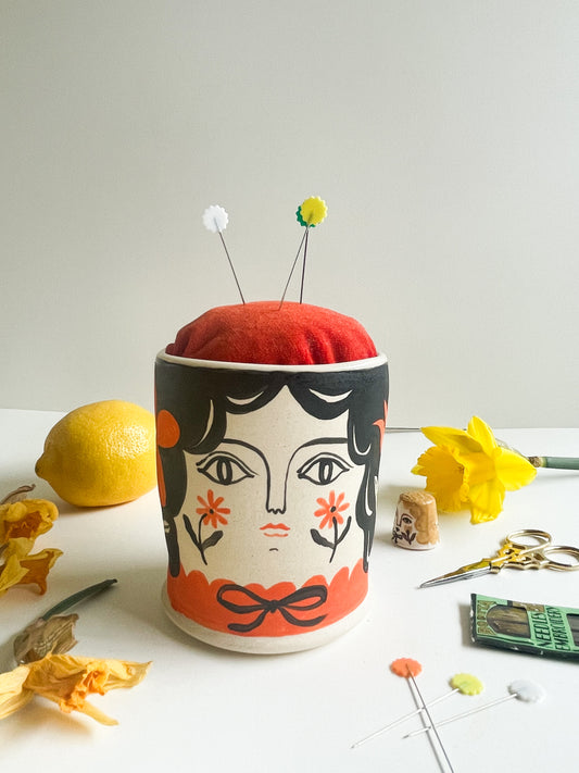 Pin cushion tumbler