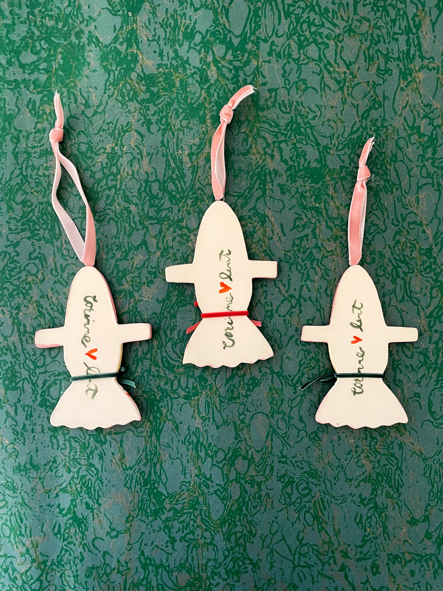 Christmas witch ornament~pink