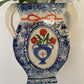 Folk floral wall vase