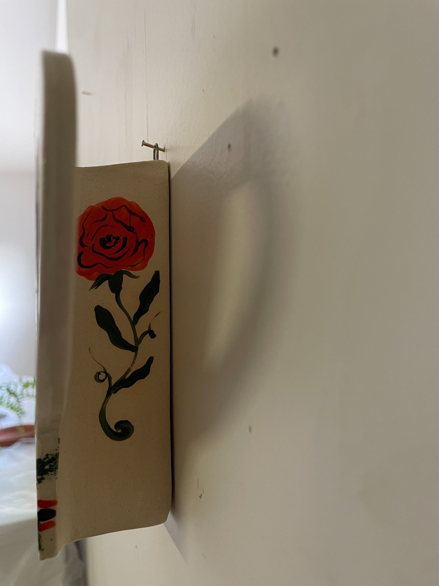 Folk scene wall & table vase