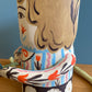 Folk people vase-no hat- medium