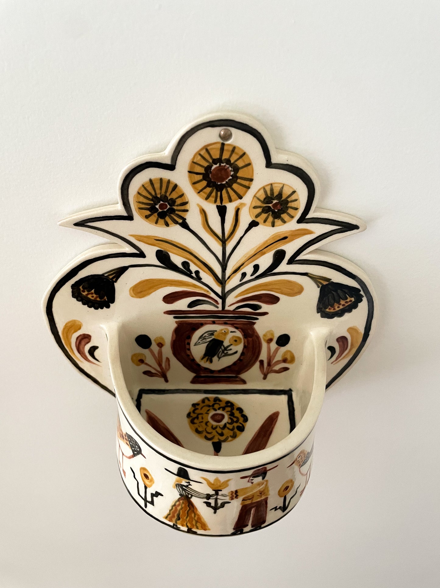 Folk Heart Wall Pocket