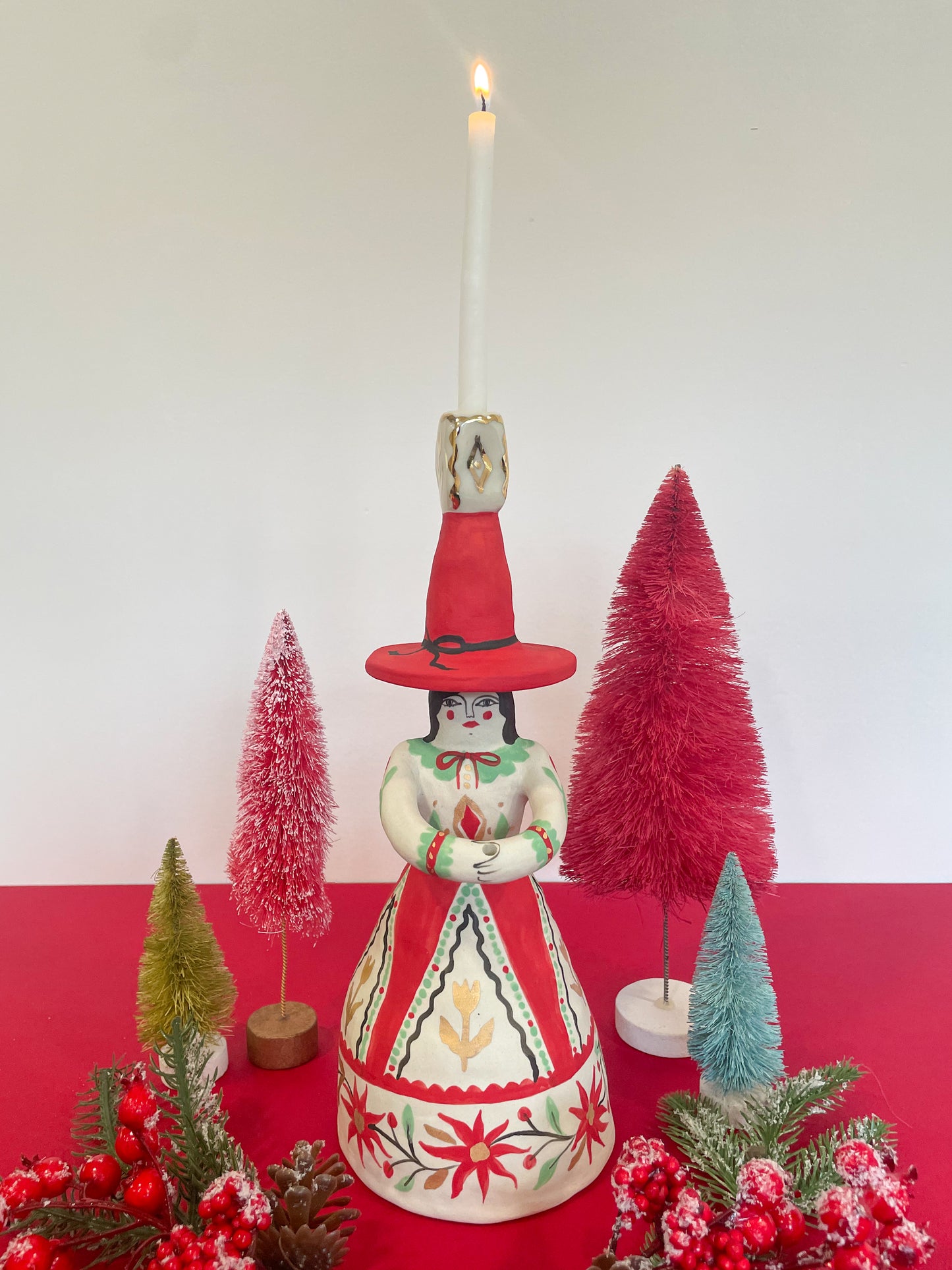 Folk Witch Figurine w/22kgold