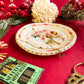 Folk trinket dish w/22kgold