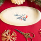 Folk trinket dish w/22kgold