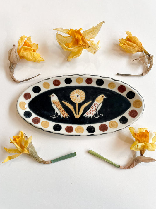 Folk trinket dish